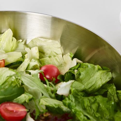 100oz Stainless Steel Hammered Salad Bowl, Large Fruit Popcorn Serving Bowl