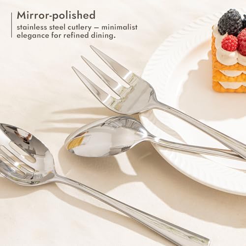 KINGSTONE 8 Piece 18/10 Serving Utensils Set, Stainless Steel Serving Set