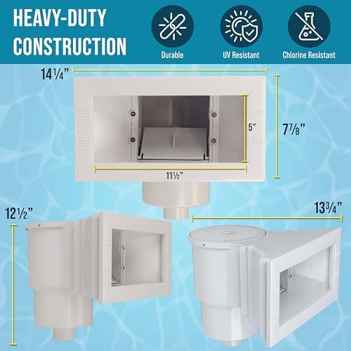 U.S. Pool Supply Wide Mouth Thru-Wall Above Ground Pool Skimmer Kit