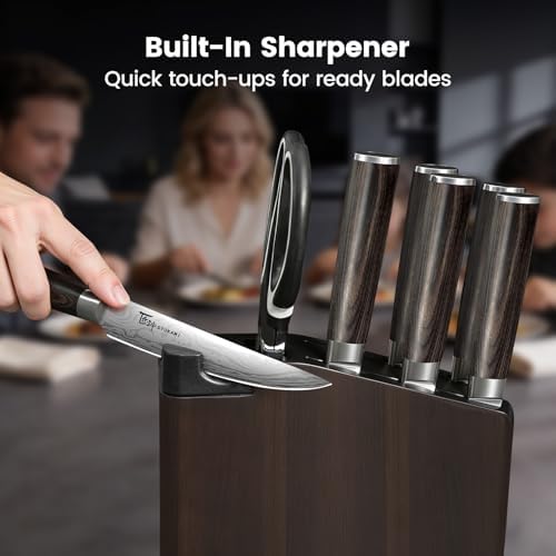 SYOKAMI 15-Piece Kitchen Knife Set with Magnetic Block, New for 2026