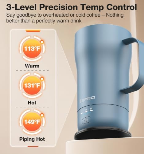 Kepwam Heated Coffee Mug T4, 16oz Smart Mug with Constant Temp Control