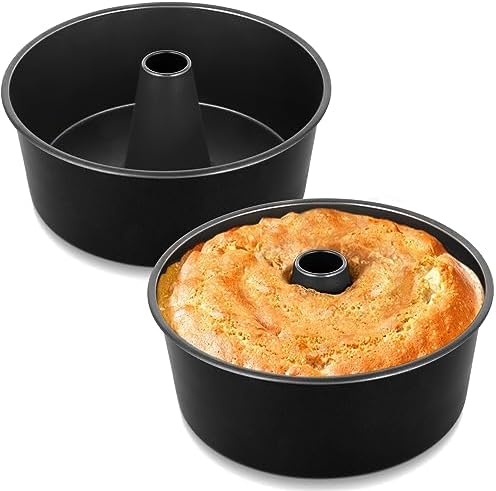 TeamFar 10 Inch Angel Food Cake Pan, Non-Stick Pound Cake Pan with Tube