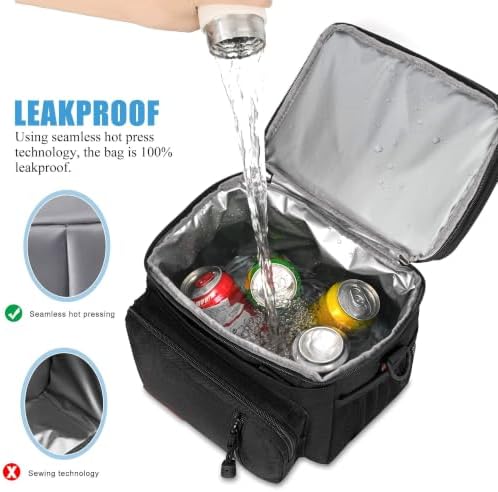 MIYCOO Lunch Bag for Men & Women, Expandable Double Deck Lunch Box, 15L