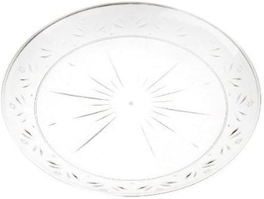 Clear Plastic Dessert Plates 6 Inch, Elegant Disposable Round Cake Plates, Perfect Plastic Salad Plates for Weddings, Parties, Anniversaries & More (20 Count)