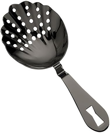 Barfly Scalloped Julep Bar Strainer, O/S, Gun Metal Black