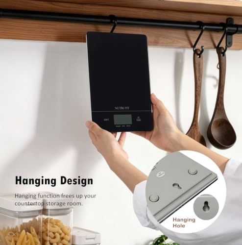 NUTRI FIT Digital Food Scale Kitchen Scales Grams & Ounces for Weight Loss