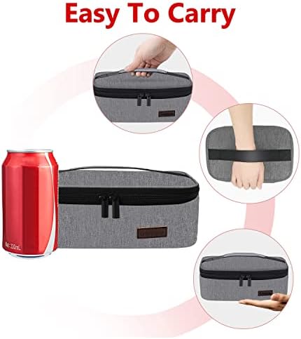 Gloppie Small Lunch Bag, Insulated Lunch Box for Adults & Kids, Grey