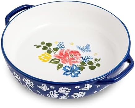 Wisenvoy Pie Pan Ceramic Pie Dish 9.8 Inches Pie Plate Porcelain Deep Dish Pie Pan Non-Stick Pie Pans