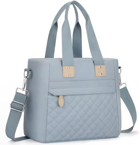 Capolo Lunch Bag for Women Large Insulated Lunchbox Tote Reusable,L-Blue