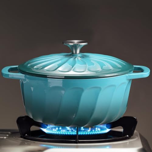 Enameled Cast Iron Dutch Oven Pot with Lid, 6 QT Large Dutch Oven