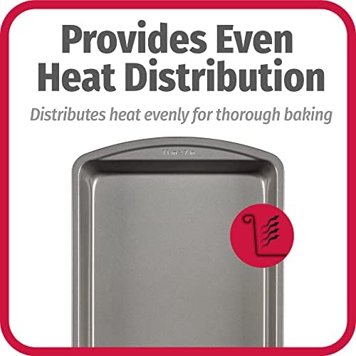 Good Cook Everyday Baking Pan with Scratch-Resistant Metal-Utensil Safe Nonstick, 7 x 11-Inch, Gray (Pack of 12)