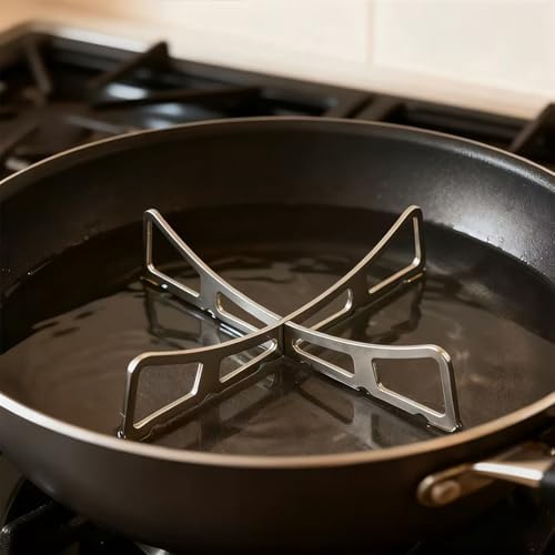 MIUPOO Cooking Rack,Stainless Steel Steam Tray,Cooling Steaming Grilling Rack Removable,for Cooking Steaming Cooling,4.85 Inches,2 Pieces.