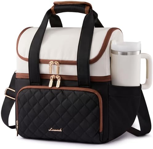 LOVEVOOK Insulated Lunch Box for Women,Large Double Deck Adult Lunch Bag