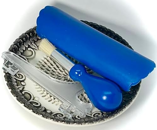 BonCera, Premium Ceramic Garlic Grater Plate Set - Black Embossed