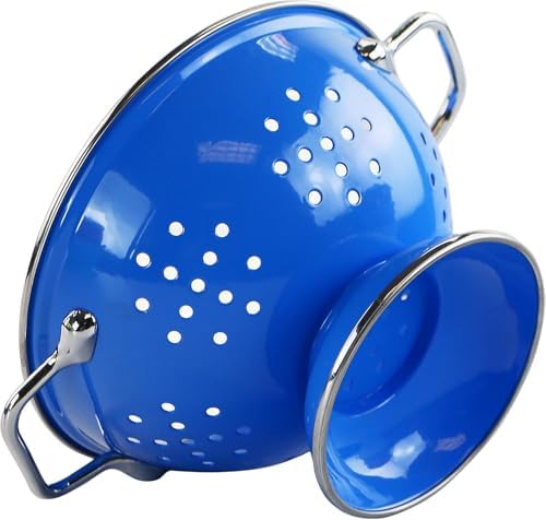 Calypso Basics by Reston Lloyd Powder Coated Enameled Colander, 1.5 Quart, Azure