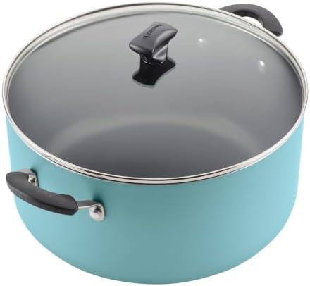 Farberware Cookware Nonstick Stockpot with Lid, 10.5 Quart, Aqua