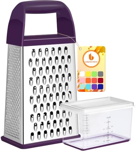 Cheese Grater With Container Box Grater Stainless Steel Kitchen Purple