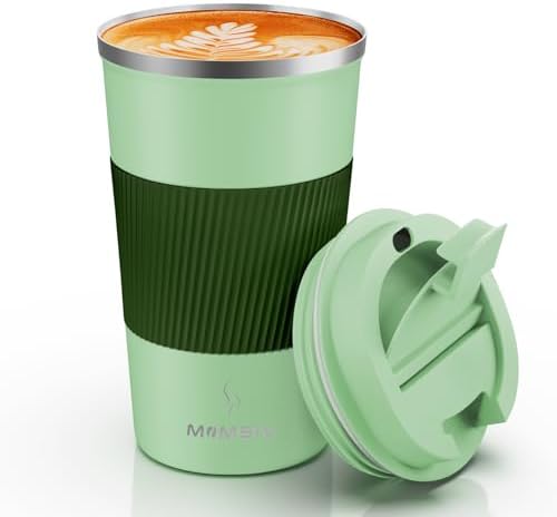 MOMSIV 17oz Travel Coffee Mug, Insulated Coffee Cup with Leakproof Lid