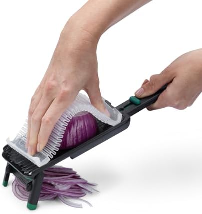 Dreamfarm Nocutu Adjustable Handheld Mandoline Slicer with Finger Guard