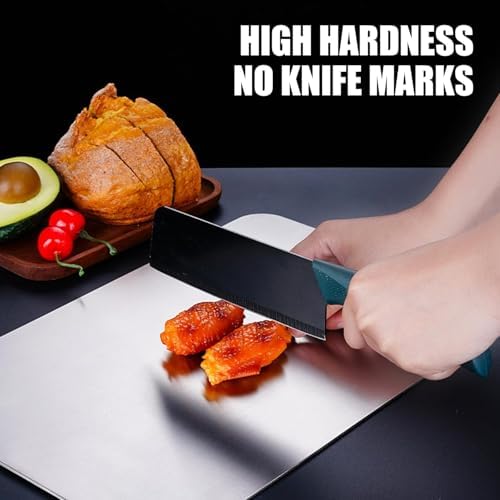 Titanium Cutting Board - 2026 New Upgrade 100% Pure Titanium Cutting Boards for Kitchen Double Sided Non Toxic Titanware Cutting Board,Hygiene Durable Dishwasher Safe Chopping Board (14"L x 10"W)