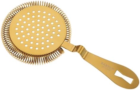 Barfly Deluxe Antique Hawthorne Spring Strainer, Gold