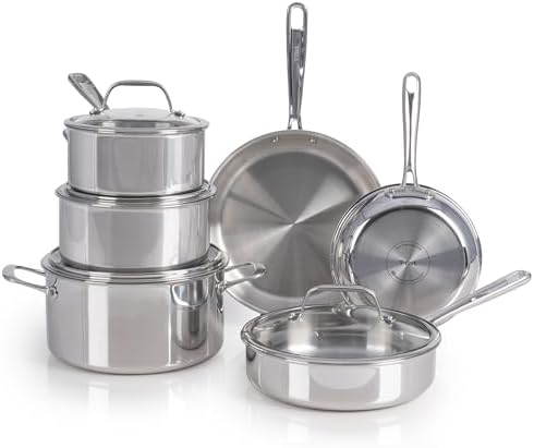T-fal Pro Tri-Ply Stainless Steel 10-Piece Induction Cookware Set