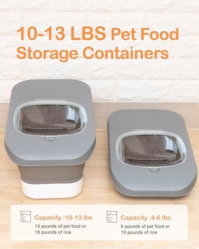 10-13 Lbs Dog Food Storage Container,Collapsible Dog Food Container