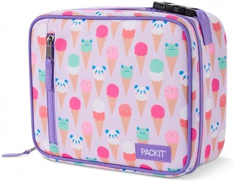 PackIt Freezable Classic Lunch Box, Ice Cream Critters