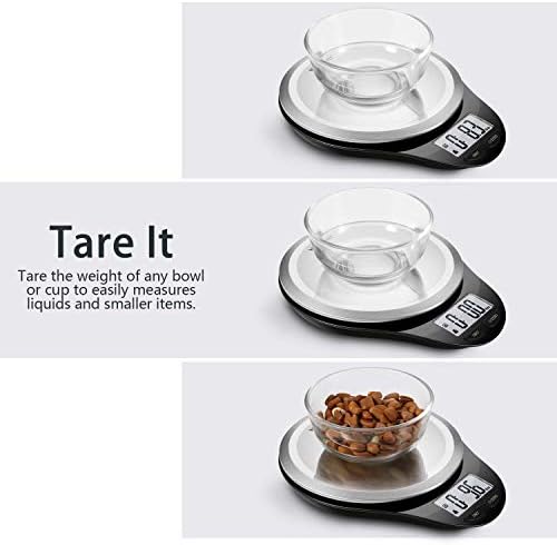 NUTRI FIT Food Scale Digital Kitchen Scale Weight Grams and Ounces Black