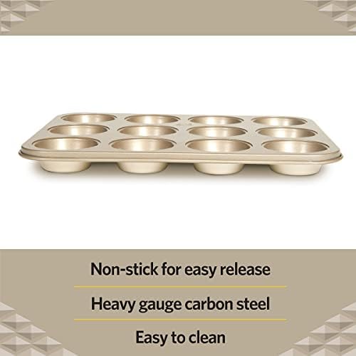 Glad Mini Muffin Pan Nonstick - Heavy Duty Metal Cupcake Tin with Small Baking Cups, Mini 12-Cup (Pack of 6)
