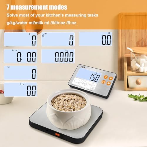33lb Food Scale with Split Display, Diyife 1g/0.1oz Digital Kitchen Scales