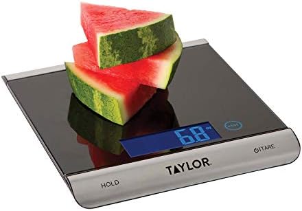 Taylor 3851 High-Capacity Digital Kitchen Scale, 33 lb, Black (Pack of 4)