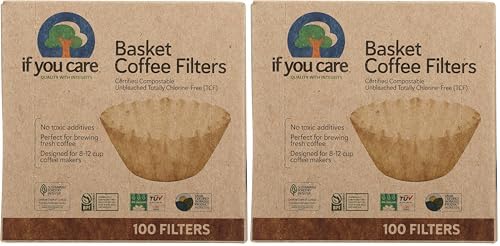 If You Care Coffee Filter Baskets,Fits 8-12 Cup Drip Coffee Makers, 100 count (Pack of 2)
