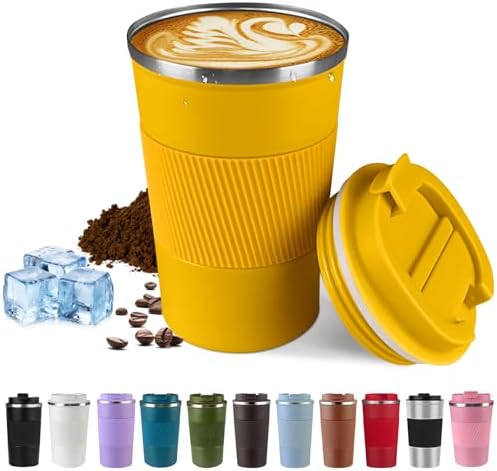 Vacuum Insulated Stainless Steel Travel Coffee Mug,Leak Proof Cup with Lid