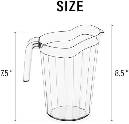 DecorRack 24 Pack 75 oz Polycarbonate Pitchers, Beverage Dispenser