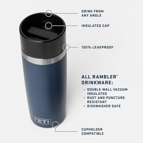 YETI Rambler 16 oz Travel Bottle, Stainless Steel, Vacuum Insulated with Leakproof Commuter Cap, Pace Purple