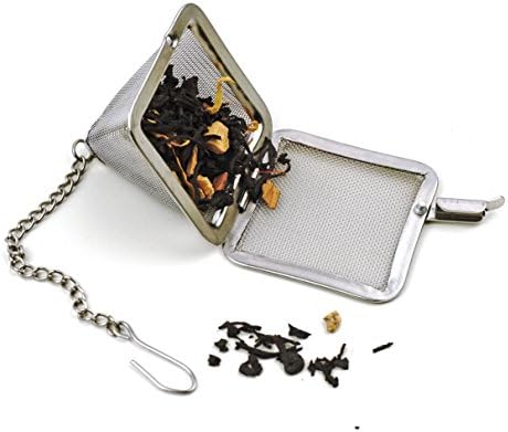 RSVP International Endurance Collection Mesh Loose Leaf Tea Strainer/Infuser Ball, 18/8 Stainless Steel and Dishwasher Safe, Pyramid, 1.75"