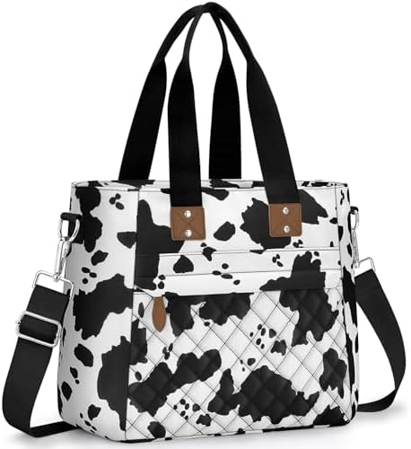 Capolo Lunch Bag for Women,Large Insulated Lunchbox Tote Reusable,L-Cow