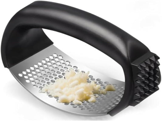 Garlic press Equipped with Soft Ergonomic Handle, black