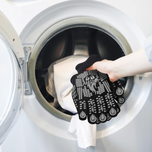 BBQ Gloves, 1472°F Heat Resistant with Silicone Grip Oven Mitts