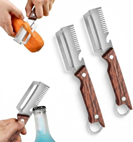 Vegetable Peeler - Multifunctional Vegetable Peeler With Wooden Handle