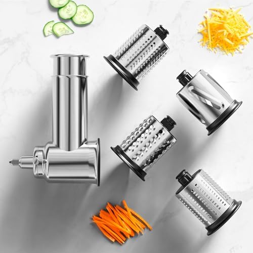 InnoMoon Stainless Steel Slicer Shredder Attachment for KitchenAid Mixer