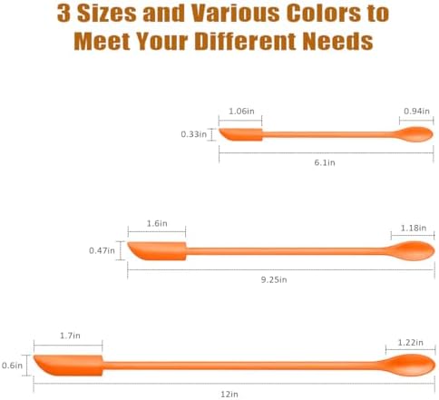 Silicone Spatula Set 6Pcs, Mini Jar Scraper for Makeup & Food