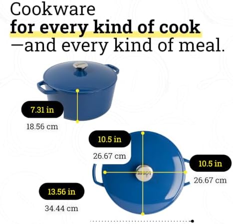 Lodge 5 Quart Cast Iron Elements Enamel Dutch Oven - Denim