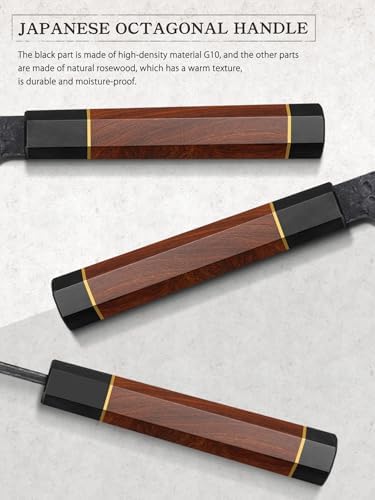HOSHANHO 7 Pcs Knife Set with Magnetic Block, Japanese Kitchen Knife Set