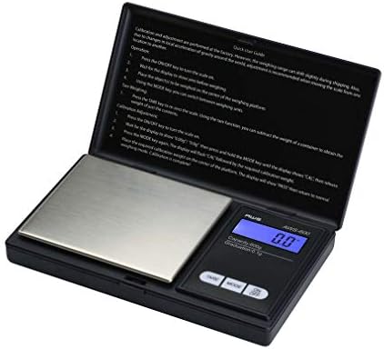 American Weigh Scales Digital Pocket Scale 600g x 0.1g with LCD Display Gram, Ounce, Carat, Grain for Coins, Jewellery, Gemstones, Metals, Kitchen, Food & Medicines – Black