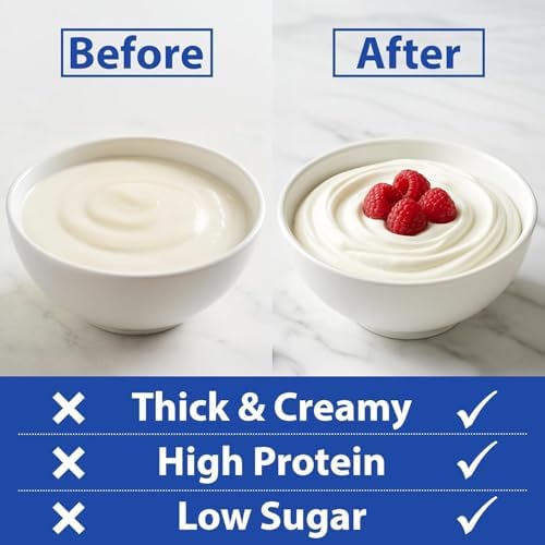 Ultimate Greek Yogurt Strainer, 2.3 Quart Fine Mesh Greek Yogurt Maker & Whey Separator for Thick High Protein Greek Yogurt, Labneh & Kefir, BPA-Free, Dishwasher Safe, Recipe Book