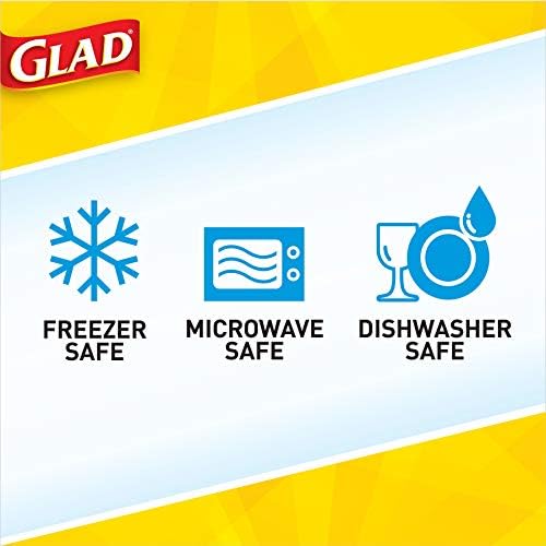 GladWare Entree Food Storage Containers, Medium Square Holds 25 Ounces of Food, 5 Count Set | Tupperware, Plastic Food Container, Meal Prep Container, Plastic Containers with Lids