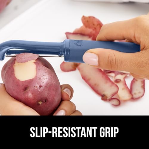 GORILLA GRIP® Patented BPA-Free Vegetable and Potato Peeler, Blue
