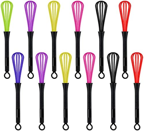 12 Pcs Hair Color Mini Whisk for Hair Dye Color Mixing Plastic Mixer Set